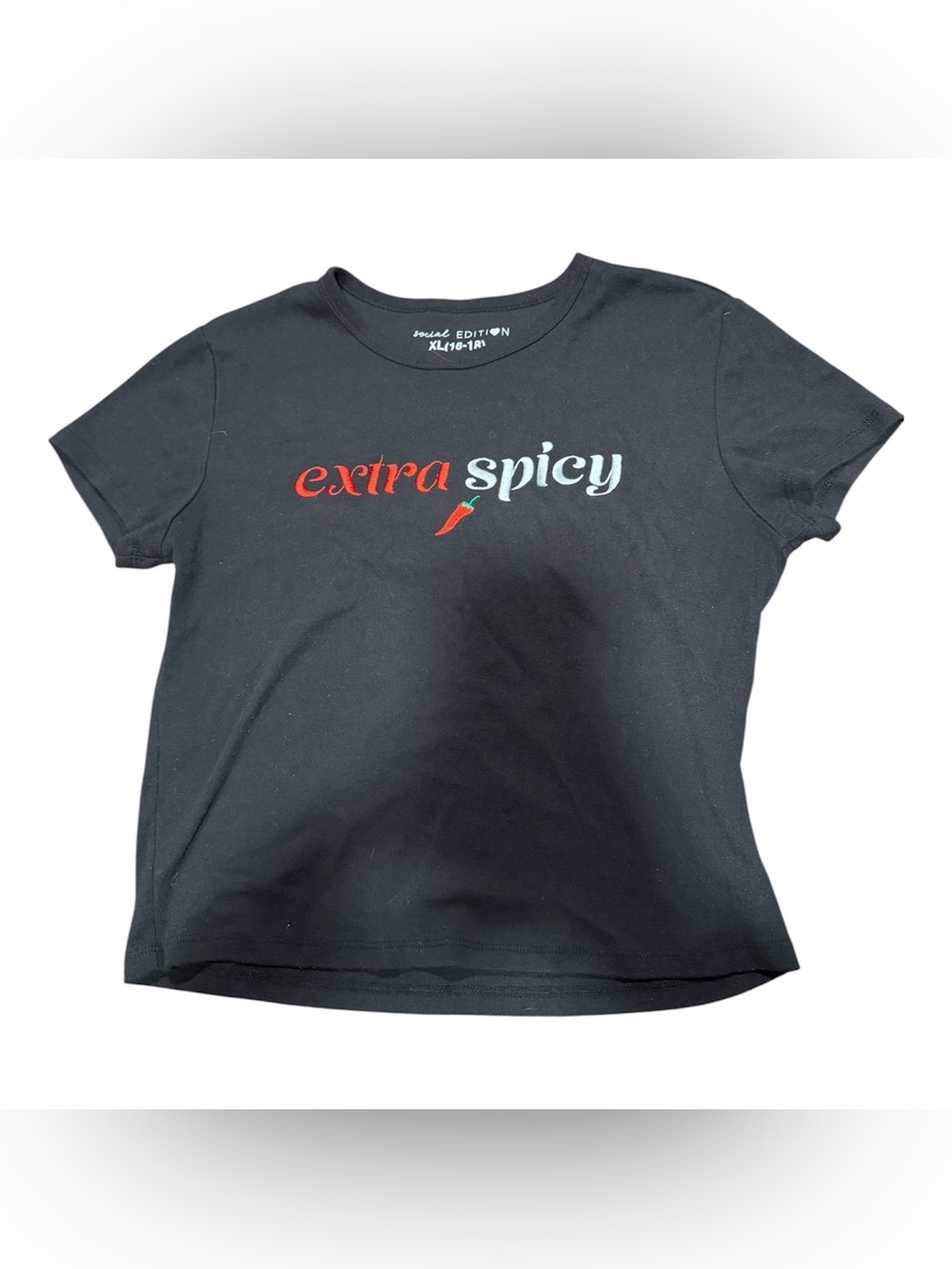 Social Edition “Extra Spicy” Cropped Top - Size XL- Like New